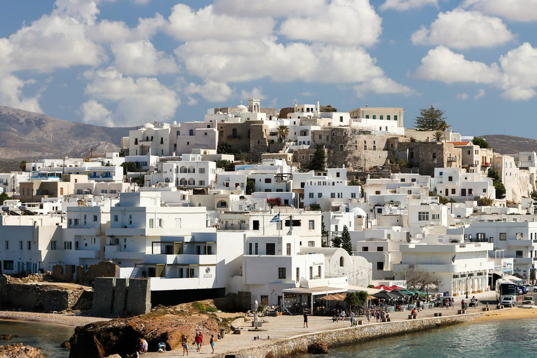 Naxos Greece Old White Buildings