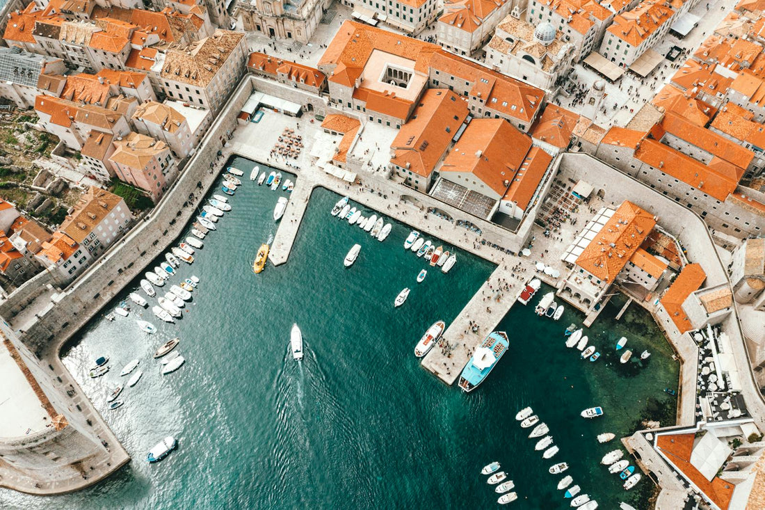 A coastal town harbor in Croatia