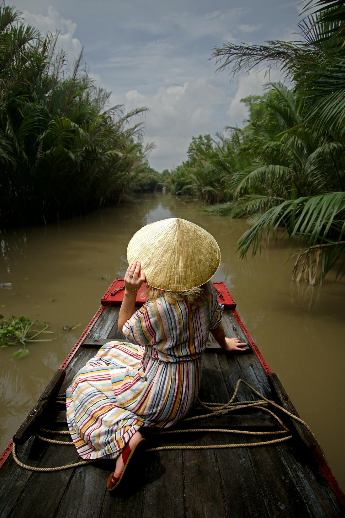 Rafting Down a River in a Lush Place