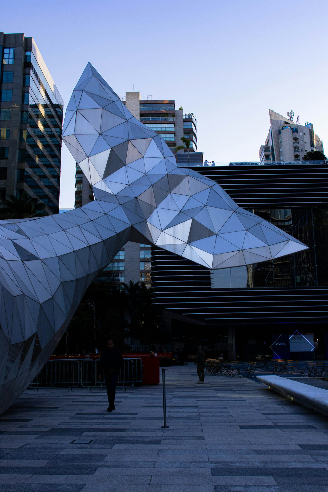 A hand sculpture holding paper in Brazil